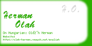 herman olah business card